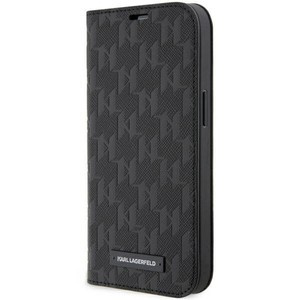 Husa iPhonecase Karl Lagerfeld KLBKP14LSAKLHPK 14 Pro 6.1" book negru/negru Saffiano Monogramă Case