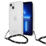 Husa rigidă GUESS Apple iPhone 13 Black Pearl Clear