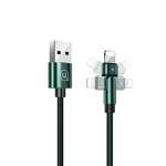 Cablu împletitură USAMS USB Apple Lightning U60 Rotary 2A 1m Verde