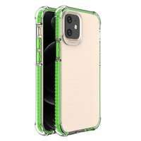 Primăvară Armor capac blindat flexibil din gel cu cadru colorat pentru iPhone 12 mini verde