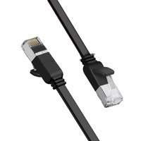 Cablu plat Ugreen Cablu Internet Cablu Ethernet Patchcord RJ45 Cat 6 UTP 1000Mbps 0,5m Negru (50183)