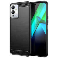 Husa Case husanounou Carbon pentru Infinix Note 12i flexibil siliko carbo capac negru Case