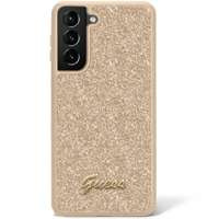 Husa case Glitter Guess GUHCS23SHGGSHD S23 S911 aur / aur Hard Script Case
