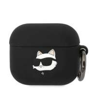 Karl Lagerfeld KLA3RUNCHK AirPods 3 capac negru/negru silicon Choupette Head 3D