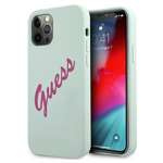 Husa GUESS Apple iPhone 12 12 Pro Silicone Vintage GUHCP12MLSVSBF Blue Fuchsia Hardcase
