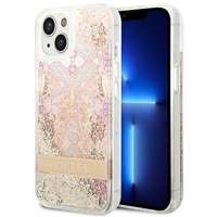 Husa iPhonecase Liquid Guess GUHCP14MLFLSD 14 Plus 6.7" auriu/auriu tare Paisley Glitter
