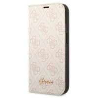 Husa Apple iPhone GUESS 14 Pro Book 4G Vintage Gold Logo Pink Case