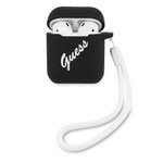 Husa GUESS Apple Acoperă AirPods Cover Silicone Vintage GUACA2LSVSBW Negru Alb Negru Case