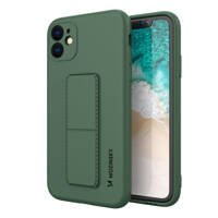 Wozinsky Kickstand Case flexible silicone cover with a stand iPhone 11 Pro dark green