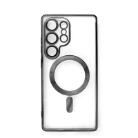 Carcasa galvanizata cu MagSafe galvanizata pentru iPhone 16e - neagra