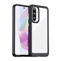 Husă pentru spațiul cosmic pentru husă Samsung Galaxy A26 cu ramă flexibilă - neagră