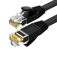 Cablu Ethernet plat LAN Ugreen NW102 50180 Cat. 6 15m - negru