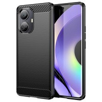Husa Case husanounou Carbon pentru Realme 10 Pro flexibil siliko carbo cover negru Case