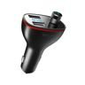 ROCK B300 ÎNCĂRCĂTOR AUTO USB CU 2 PORTURI + TRANSMIȚĂTOR FM NEGRU