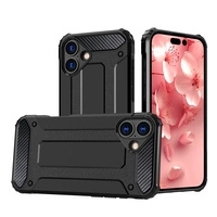 Carcasă Hybrid Armor pentru iPhone 16e - Neagră