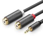 UGREEN AV116 Cablu de 3,5 mm Jack la 2RCA (Cinch) 5m