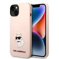 iPhonecase Karl Lagerfeld KLHCP14SSNCHBCP 14 6.1" Choupette de silicon dur roz/roz de 6.1