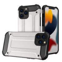 Hibrid Armor hibrid blindat husa hărtie de protecție iPhone 13 Pro argintiu