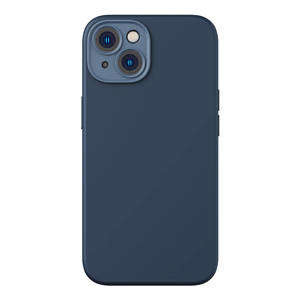 Kit de protecție Baseus Liquid Silica husa mag netic și folie sticla pentru iPhone 14 Plus (albastru)