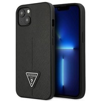 Husa Apple iPhone GUESS 13 Mini SaffianoTriangle Logo Black Hardcase