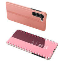 Husa Case husa Clear View pentru Samsung Galaxy S23 flip cover roz Case