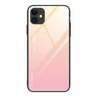 Gradient Glass husa capac overlay sticlă temperat iPhone 12 mini roz