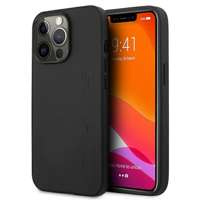 AMG AMHCP13LDOLBK iPhone 13 Pro / 13 6.1" negru/negru tarecase Piele cu ștampilă la cald