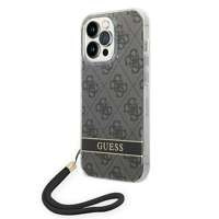 Husa Apple iPhone GUESS 14 Pro Max Max 4G Print Strap Negru tarecase