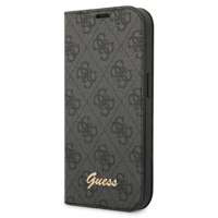 Husa Apple iPhone GUESS 14 Pro Max Book 4G Vintage Gold Logo Black Case
