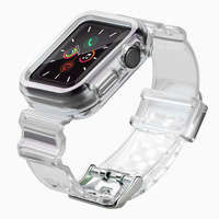 Curea Lumină Set de lumină Set de bandă de silicon strap brățară brățară brățară husa pentru Watch 3 38mm / Watch 2 38mm negru