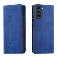 Mag Case husa net Fancy Fancy Samsung Galaxy S23+ flip cover portofel stand albastru