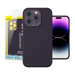 Husa Baseus Liquid Silica Gel pentru iPhone 14 Pro (violet) +folie sticla + kit de curățare