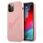 Husa GUESS Apple iPhone 12 Pro Max Script Vintage GUHCP12LLSVSPI Cazier dur roz