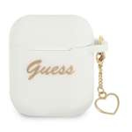 Husă Guess GUA2LSCHSH AirPods alb/alb Silicone Charm Collection