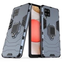 Inel Armor blindat hibrid husa capac + magnetic suport Samsung Galaxy A42 5G albastru