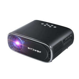 BlitzWolf BW-V4 proiector/proiector LED 1080p, Wi-Fi + Bluetooth (negru)