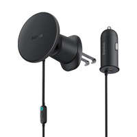 Incarcator inducție auto MagSafe 15W USB C 25W Baseus CW01 - negru