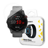 folie sticla ecran Wozinsky Sticlă temperată cu lipici complet pentru Garmin Forerunner 255 9H pentru întreg cu luneta neagră