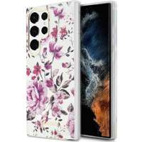 Husacase Guess Guhcs23lhccfwst S23 Ultra S918 alb/alb Colecția Hard Flower Case