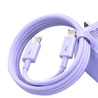 Cablu pentru încărcare rapidă / transfer de date USB-C - Lightning PD 20W 1m Baseus Superior Series - violet
