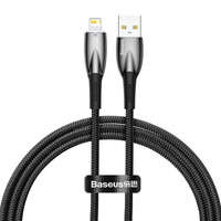 Baseus cablu Seria Glimmer cu încărcare rapidă USB-C - Lightning 480Mbps 2.4A 1m negru