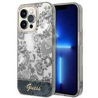 Husa Apple iPhone GUESS 14 Pro Porcelain Collection Grey Hardcase