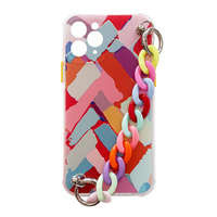 Lanț de culoare Case gel elastic husa cu lanț cu lanț pandantiv la iPhone 13 mini multicolor (3)