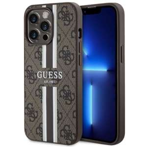Husa iPhonecase MagSafe Guess GUHMP13XP4RPSW 13 Pro Max 6.7" maro/maro greu 4G dungi imprimate Case