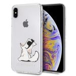 Husa KARL LAGERFELD Apple iPhone  Xs Max Choupette Fun Fun Clear Case