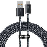 Baseus Seria Dynamic cablu USB - USB tip C 100W 2m gri (CALD000716)