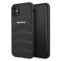 AMG AMHCN61GSEBK iPhone 11 6.1" negru/negru greucase Piele cu linii în relief AMG AMHCN61GSEBK