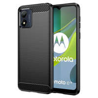 Husa Case husanounou Carbon Motorola Moto Moto E13 flexibil siliko carbo capac negru Case
