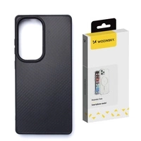 Husă Wozinsky din Fibră de Carbon cu MagSafe pentru Samsung Galaxy S25 - Neagră