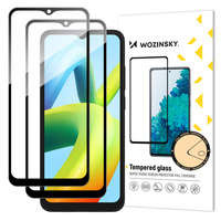 folie sticla ecran Wozinsky Full Glue Tempered Glass 2x pentru Xiaomi Redmi A2 / Redmi A1 9H pentru întreg cu cadru negru